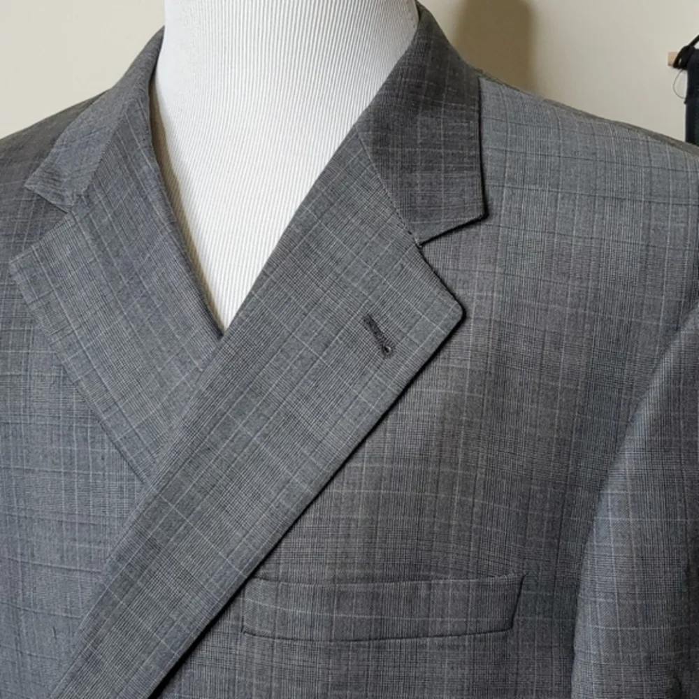 Men's Burberry Plaid Suit Jacket